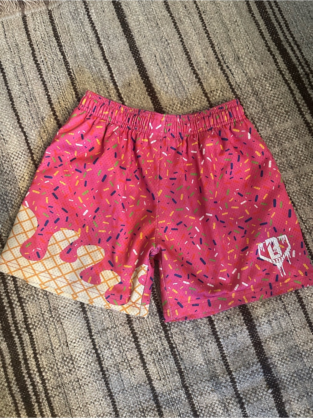 Pink Sprinkle Ice Cream Cone Baseball Lifestyle Shorts
